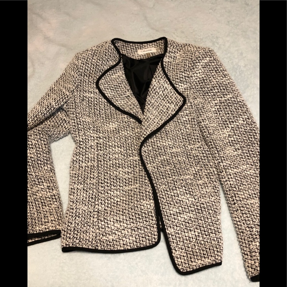 Calvin Klein tweed blazer size 2